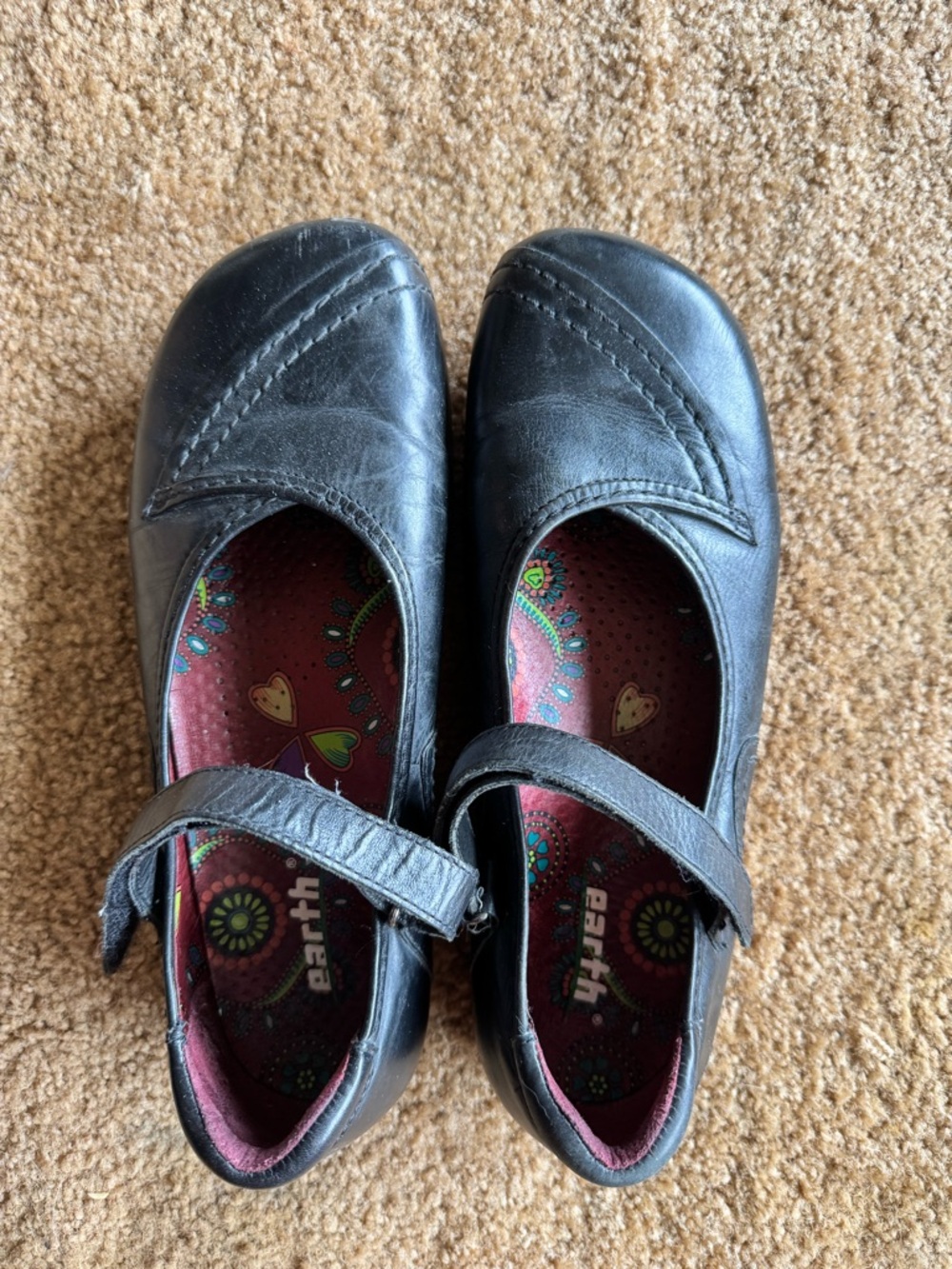 Earth Black Girls' Mary Jane Dress Shoes